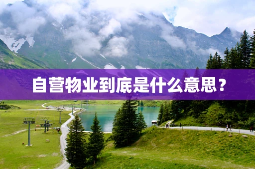 自营物业到底是什么意思？
