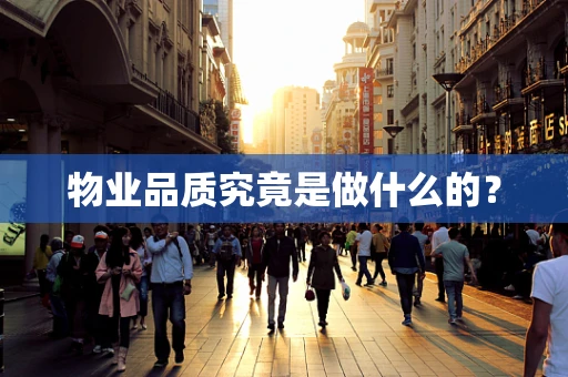 物业品质究竟是做什么的？
