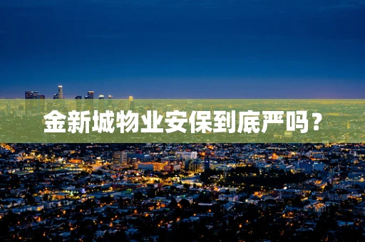 金新城物业安保到底严吗？