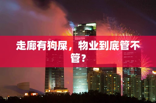 走廊有狗屎，物业到底管不管？