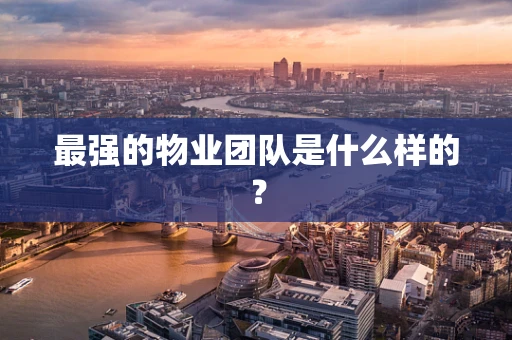 最强的物业团队是什么样的？