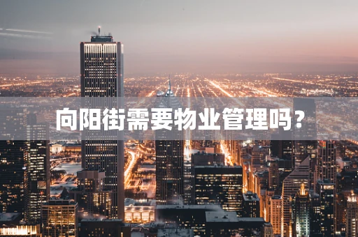 向阳街需要物业管理吗？