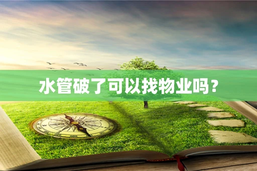 水管破了可以找物业吗？