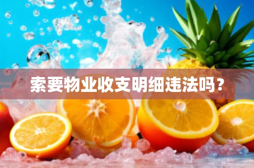 索要物业收支明细违法吗？
