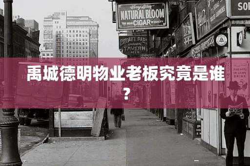 禹城德明物业老板究竟是谁？