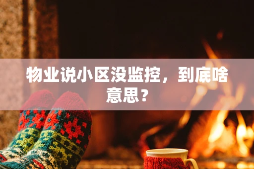 物业说小区没监控，到底啥意思？