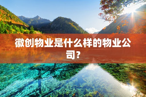 徽创物业是什么样的物业公司？