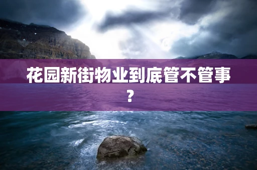 花园新街物业到底管不管事？