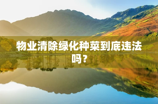 物业清除绿化种菜到底违法吗？