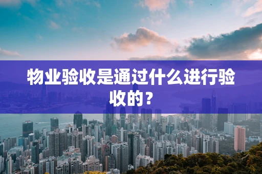 物业验收是通过什么进行验收的？