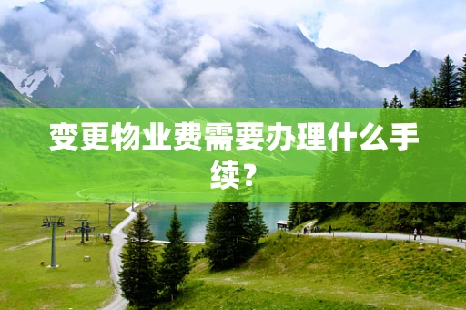 变更物业费需要办理什么手续？