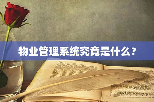 物业管理系统究竟是什么？