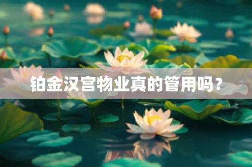 铂金汉宫物业真的管用吗？