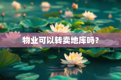 物业可以转卖地库吗？