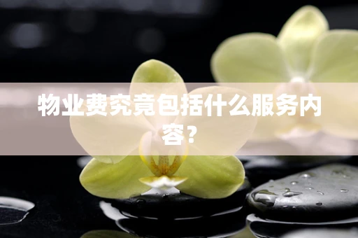 物业费究竟包括什么服务内容？