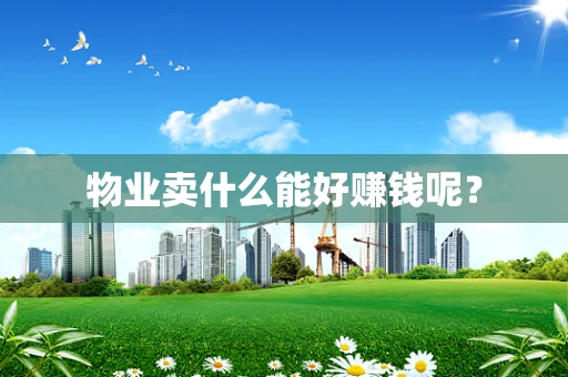物业卖什么能好赚钱呢？