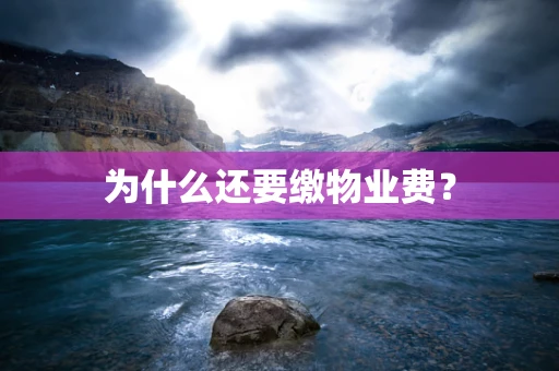 为什么还要缴物业费？
