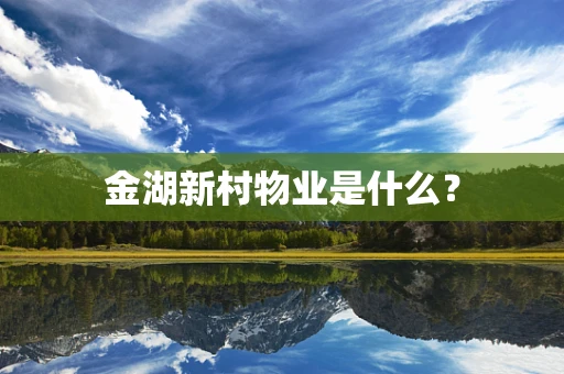 金湖新村物业是什么？