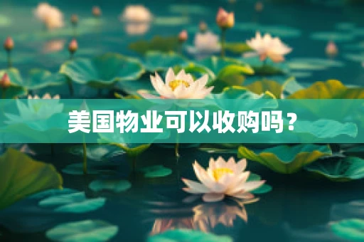 美国物业可以收购吗？
