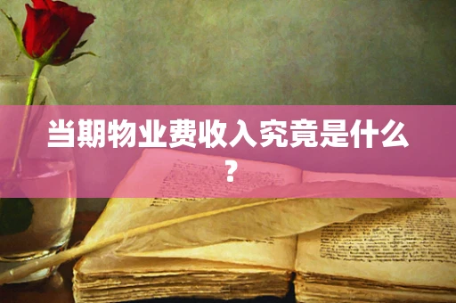 当期物业费收入究竟是什么？