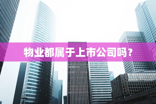物业都属于上市公司吗？