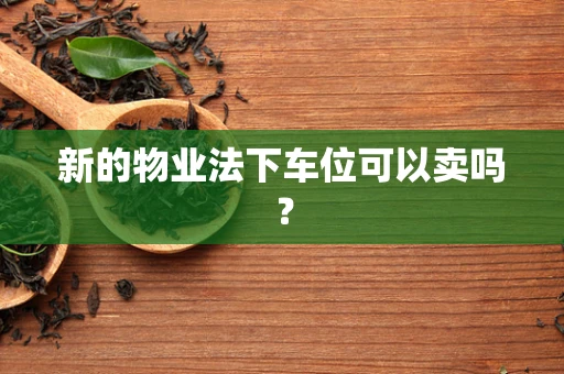 新的物业法下车位可以卖吗？