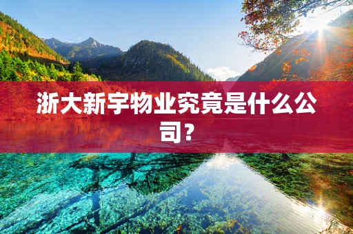 浙大新宇物业究竟是什么公司？