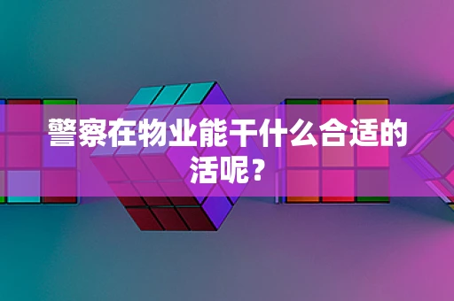 警察在物业能干什么合适的活呢？