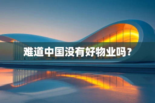 难道中国没有好物业吗？