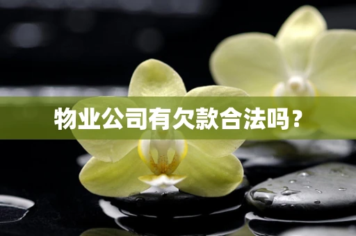 物业公司有欠款合法吗？