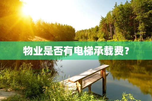 物业是否有电梯承载费？
