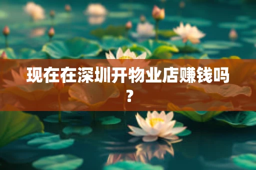 现在在深圳开物业店赚钱吗？