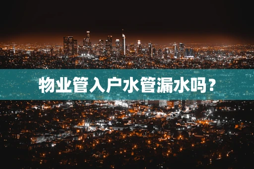 物业管入户水管漏水吗？