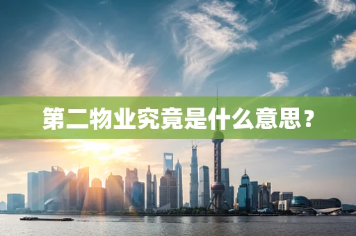 第二物业究竟是什么意思？