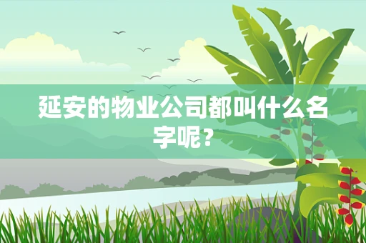 延安的物业公司都叫什么名字呢？