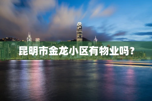 昆明市金龙小区有物业吗？