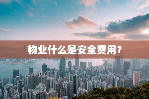 物业什么是安全费用？