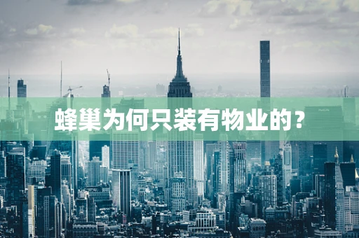蜂巢为何只装有物业的？