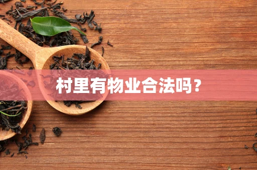 村里有物业合法吗？