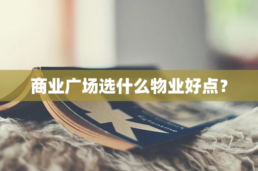 商业广场选什么物业好点？