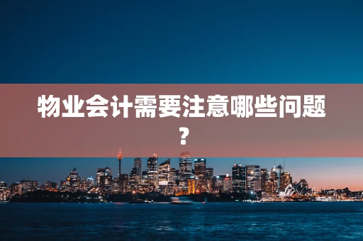 物业会计需要注意哪些问题？